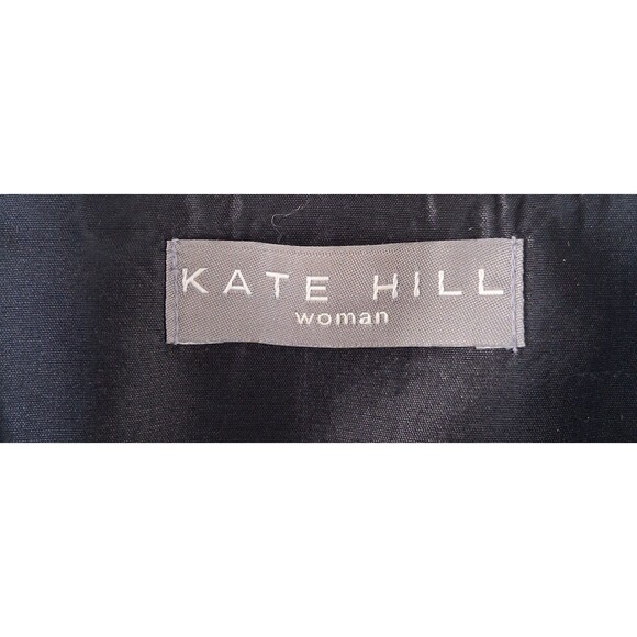 Kate Hill Woman Black Silk Jacket/Blazer Size 16W Fully Lined 3/4 Sleeve - Picture 2 of 15
